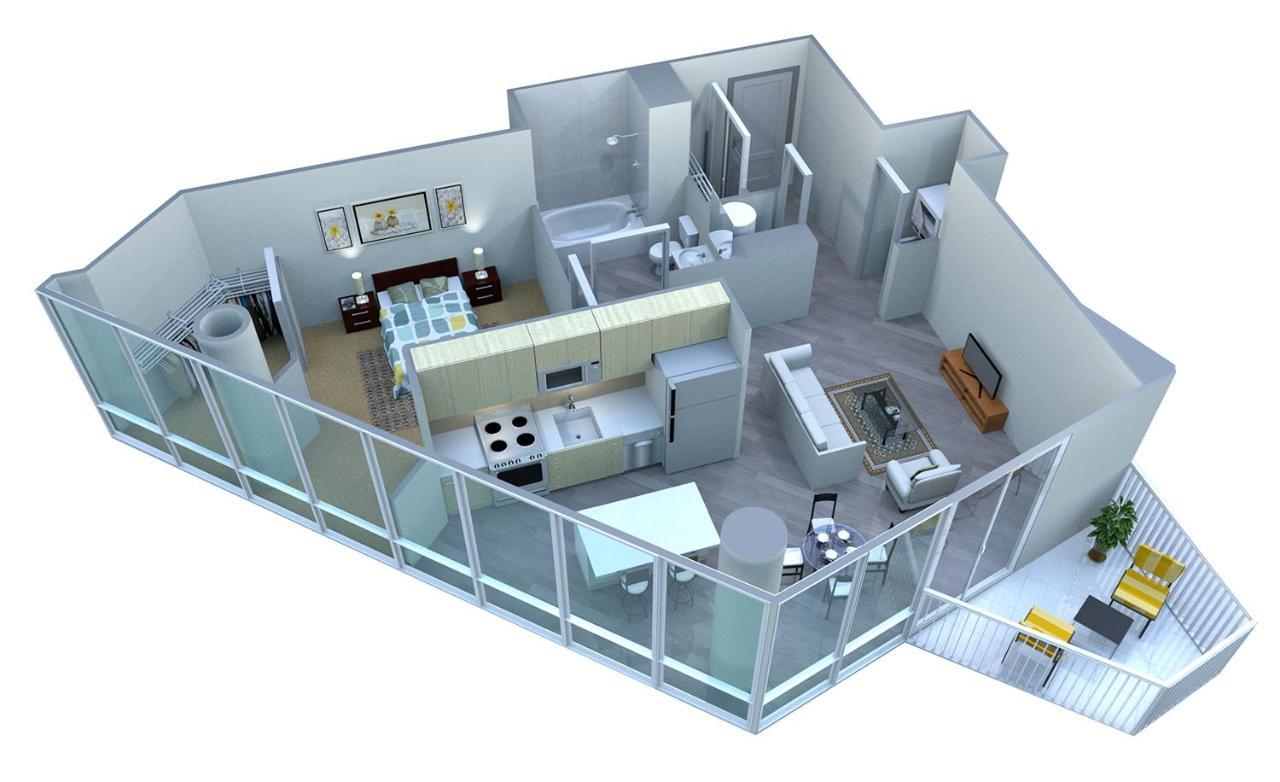 Placemakr Premier SoBro Nashville Exterior foto A 3D floor plan of a typical apartment