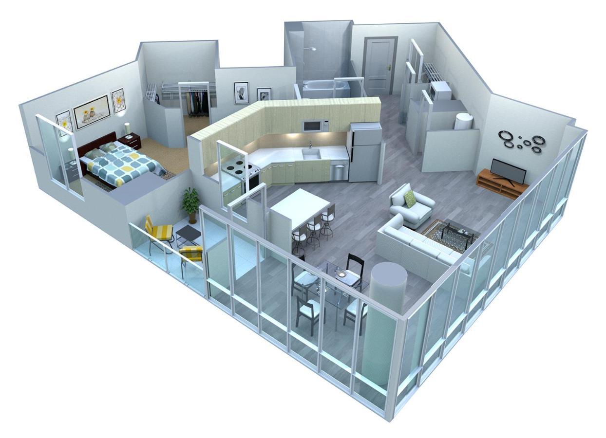 Placemakr Premier SoBro Nashville Exterior foto 3D floor plan